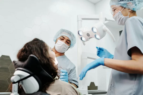 During an emergency dental exams.