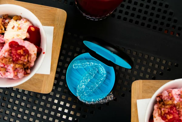 Invisalign aligners for crowded teeth.
