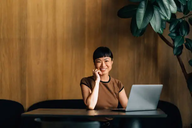 happy person smiling confidently