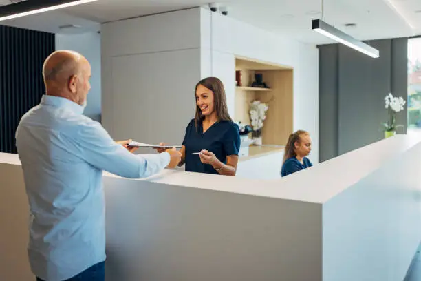 modern dental office reception