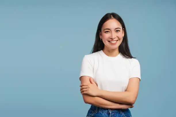 confident person smiling