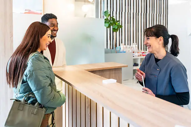 modern dental office reception