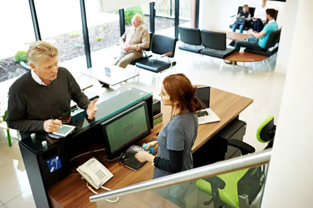 modern dental office reception