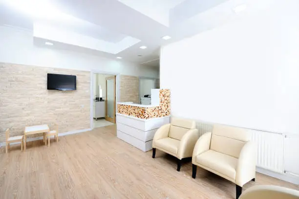 modern dental office waiting area